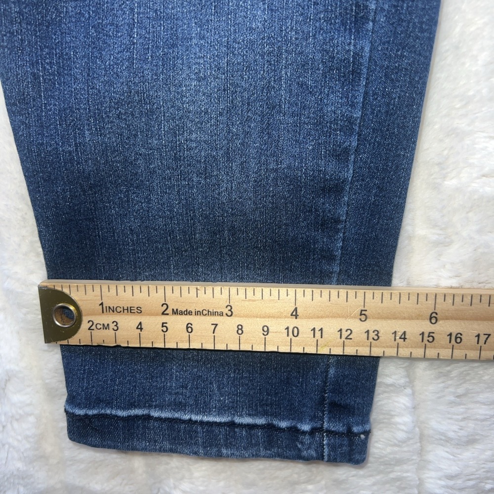 Democracy Jeans Womens 12 Ab Technology‎ Skinny Straight Stretch Distress Blue - Picture 6 of 8